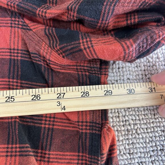 Carhartt Flannel Button Up Shirt Mens 3XL Tall Red Plaid Long Sleeve Rugged Flex - Picture 5 of 9